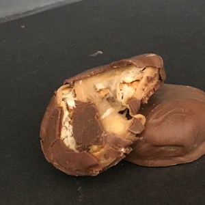 Peanut Butter Caramel Chocolate Covered Pattie